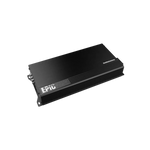 Lamplificateur Audiocontrol EPICFIVE 5 canaux noir présente un design rectangulaire élégant avec une marque argentée sur le dessus.