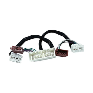 Audison Prima AP T-H HYKI01: zwarte Plug  Play-kabelboom voor Hyundai/Kia, ISO-stekker en bruine stekkers — perfecte versterkeraccessoires.