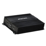 LAvatar ABR-300.4 è un amplificatore per autoradio a 4 canali di colore nero, con pannelli laterali scanalati, comandi e connettori di ingresso sul lato sinistro.