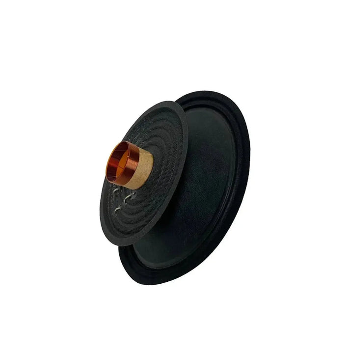 A black speaker cone with a copper-colored voice coil from the Deaf Bonce AP-M67 AC RC, isolated on white—perfect for Lautsprecher Reparatursatz or recone projects.