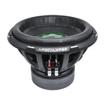 Il Deaf Bonce Apocalypse DB-3015R è un grande subwoofer nero da 15 con marchio bianco, cablaggio a vista e potenza RMS di 2800W.