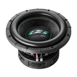 A black 12-inch Apocalypse DB-SA 302 subwoofer by Deaf Bonce with green and white branding, 2000W RMS, shown on a white background.