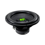 The Deaf Bonce Machete Fight MF-15R is a large black 15 subwoofer with a green logo, shown angled on a white background.