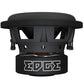 Subwoofer Edge Street EDS15D2-E0 da 15 con bordo in gomma spessa, cassa Bassreflex-Lowbass, potenza di 3200 W, logo Edge, raffigurato su sfondo bianco.