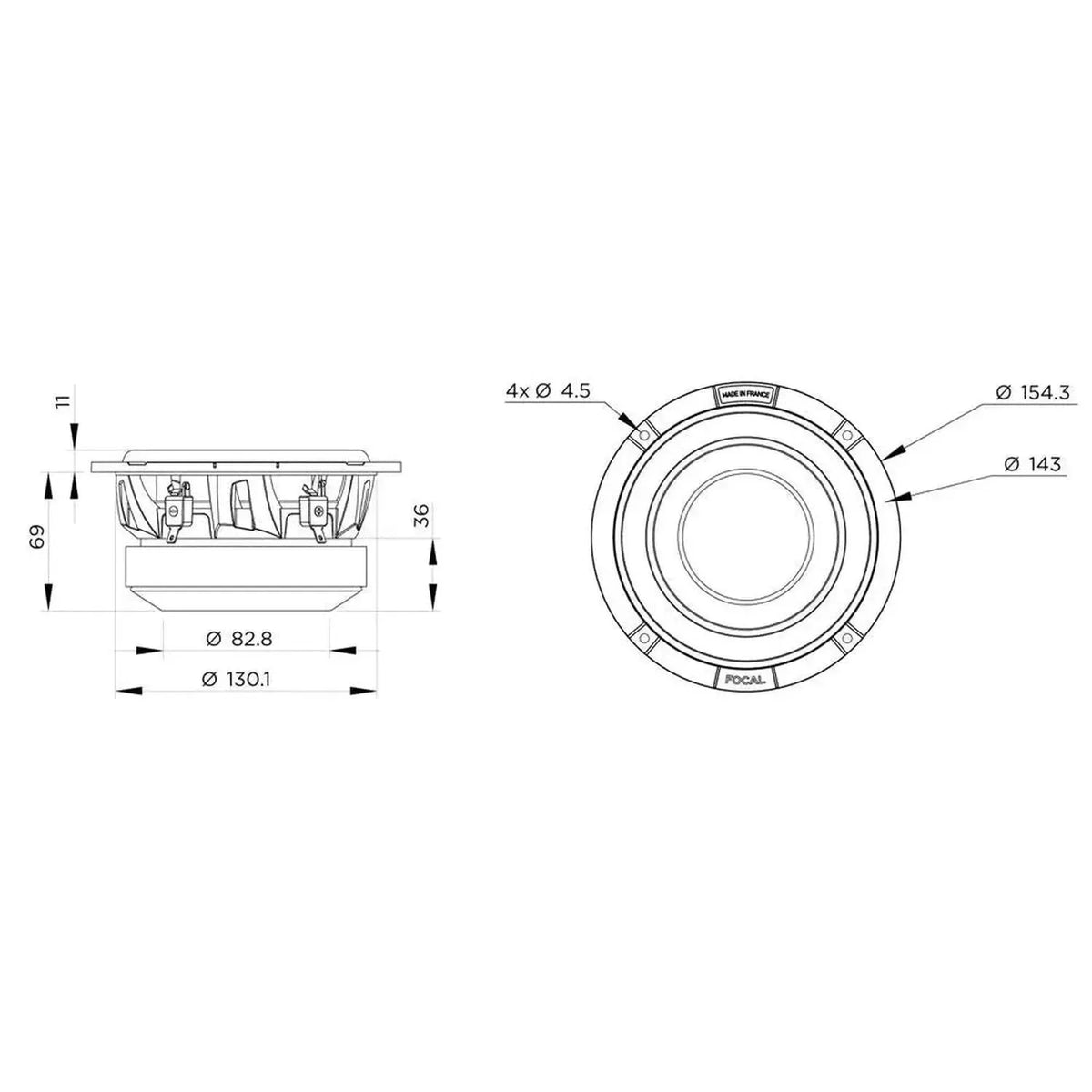 Focal-K2 Power M 5KM-5" (13cm) Subwoofer-masori-kaufen