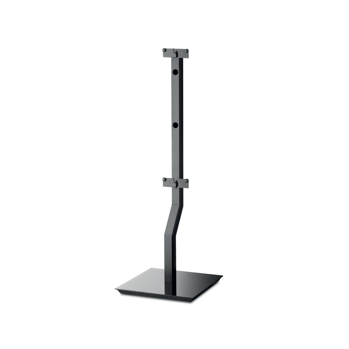 The Focal OnWall 300 Stativ is a black metal speaker stand with a square base, adjustable support, mounting brackets, and a modern minimalist design.