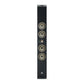 El Focal OnWall 302 es un altavoz de suelo negro, alto y delgado que incorpora cinco transductores circulares alineados verticalmente en su panel frontal.
