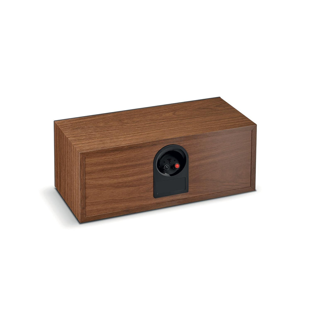 Een houten rechthoekig doosje met een zwart cijferslot op de voorkant, in dezelfde stijl als het Focal Theva Center, afgebeeld tegen een witte achtergrond.
