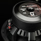 Close-up van de Gladen Sigma SSWX10-subwoofer met een zwart frame, rood/zilveren aansluitingen en logo – ideaal voor liefhebbers van autoradio’s.