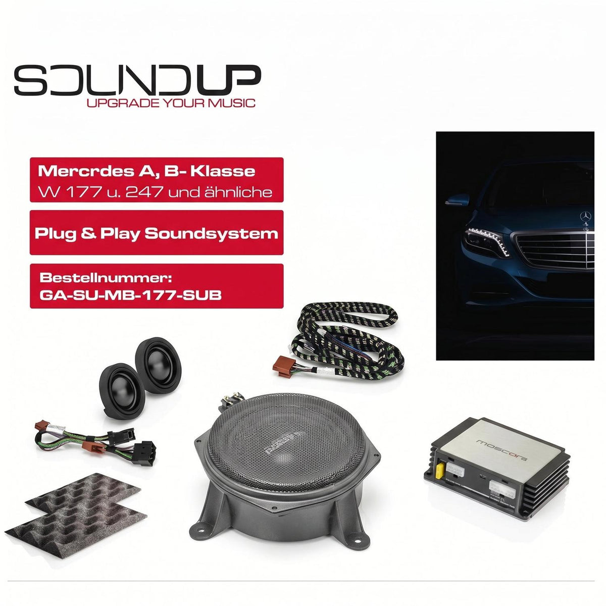 Gladen-Sound Up MB 177 Sub-Mercedes-Komplettset-masori-kaufen