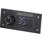 El Ground Zero GZDSP Remote PRO-X es un accesorio DSP negro rectangular con un mando redondo a la izquierda y una pantalla digital que muestra 35 MODE MAIN a la derecha.