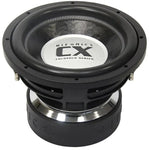 LHifonics Colossus CX12D2 è un subwoofer da 12 con doppia bobina mobile, potenza di 4000W RMS ed elegante design nero e argento di cono, bordo e base.