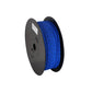 Se muestra una bobina de cable de altavoz Masori LSK2x2,5mm² OFC azul verdrillt en una bobina negra sobre fondo blanco.