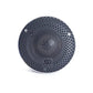 El Morel Elate Carbon ALTO es un altavoz negro redondo con rejilla en forma de panal y logotipo central, que se muestra sobre fondo blanco.