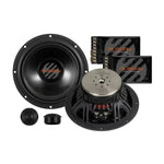 De Musway MG6.2C set bestaat uit twee 5-inch luidsprekers, twee 2-weg crossovers en twee tweeters, allemaal voorzien van het Musway logo.