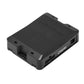 De Rockford Fosgate DSR1 is een zwarte rechthoekige DSP-module met meerdere aansluitingen voor 4-kanaals audio-integratie in voertuigen en digitale signaalverwerking.