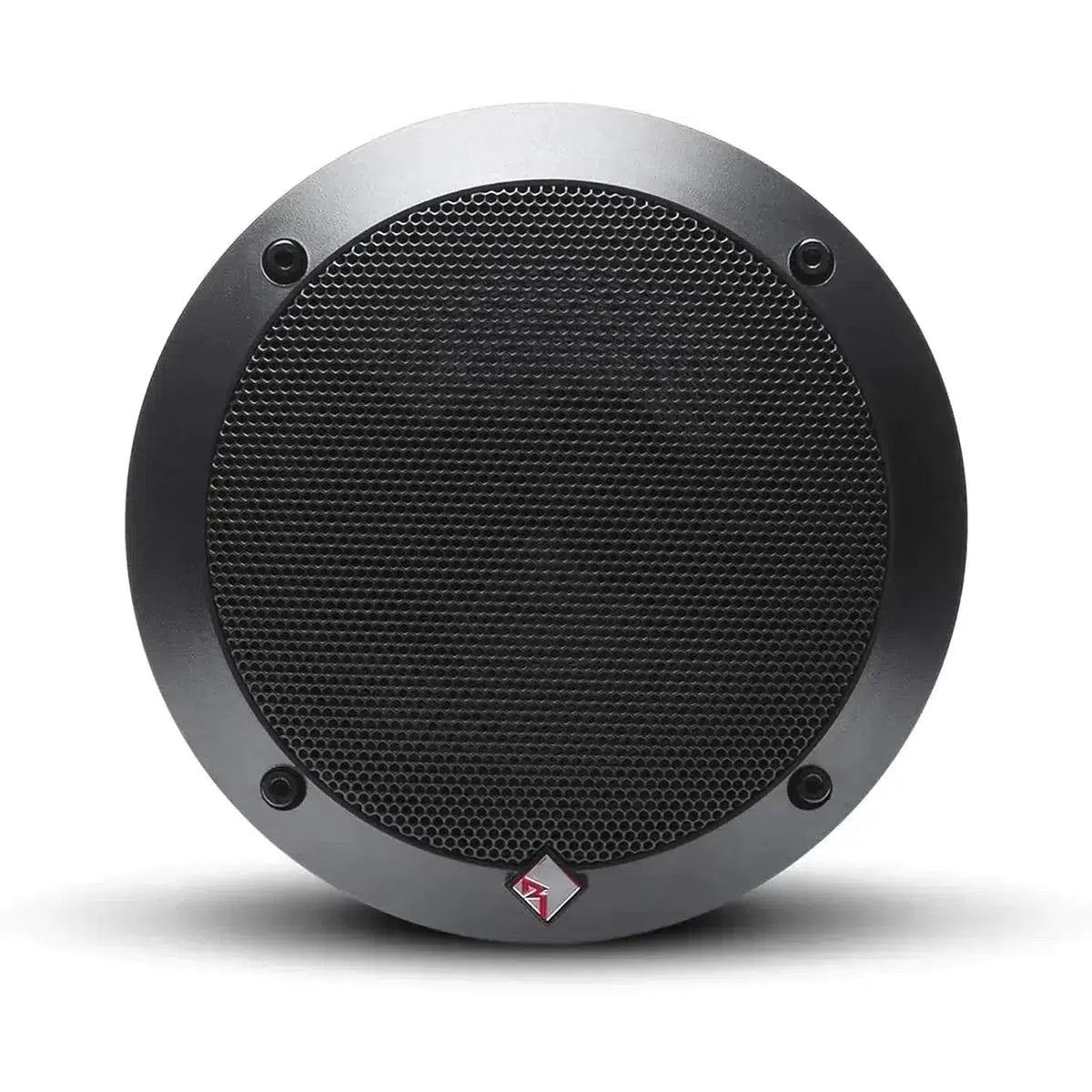 Il Rockford Fosgate Power T152-S è un diffusore rotondo nero da 5 con griglia in metallo, bordo scuro e logo rosso/argento in basso al centro.