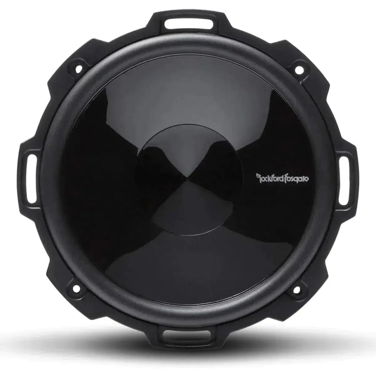 Un subwoofer Rockford Fosgate Punch P152-S 5 Zoll Lautsprecherset di colore nero con design frontale lucido e circolare.