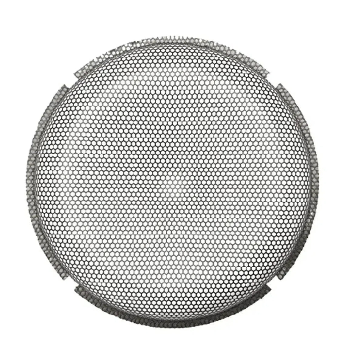 La Punch P2P3G-15 di Rockford Fosgate è una griglia metallica rotonda con motivo a nido dape e quattro tacche, perfetta per i subwoofer Gen-3 P2/P3 da 15.