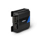 A black and blue Soundigital 1200.4 EVOPS 4-channel car audio amplifier with multiple connection terminals, shown on a white background.